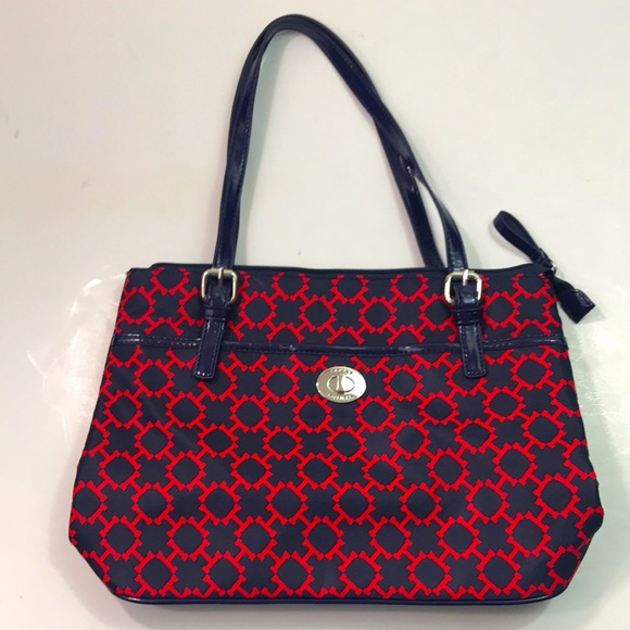 Tommy Hilfiger nylon bag in classic red and navy, EUC - Picture 6 of 12